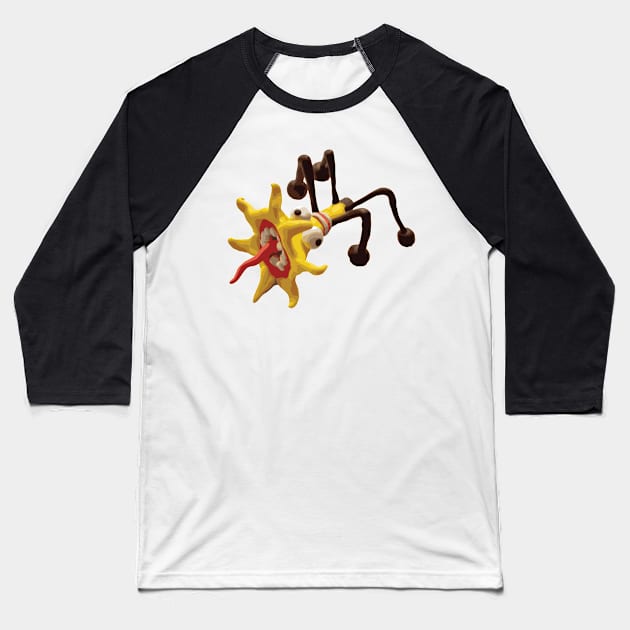 Banana Eater Baseball T-Shirt by Samskellybones